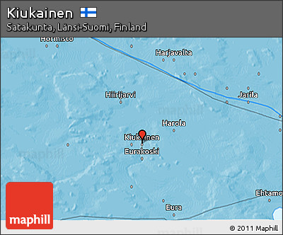 Political 3D Map of Kiukainen