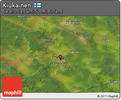 Satellite 3D Map of Kiukainen