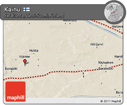 Shaded Relief 3D Map of Kainu