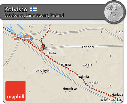 Shaded Relief 3D Map of Koivisto