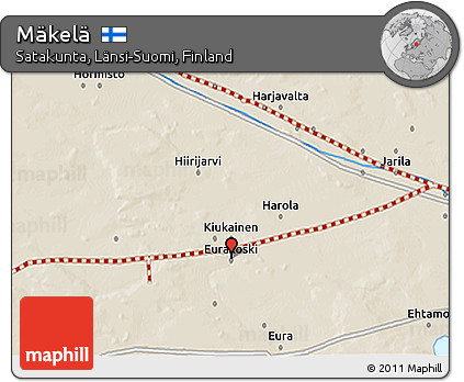 Shaded Relief 3D Map of Mäkelä