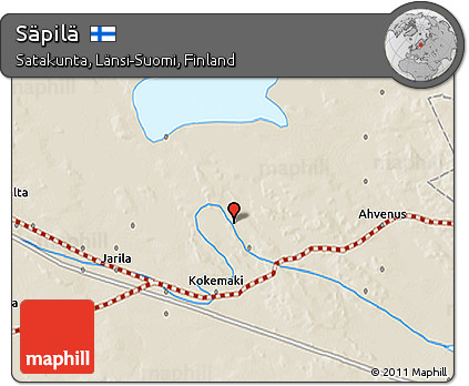 Shaded Relief 3D Map of Säpilä