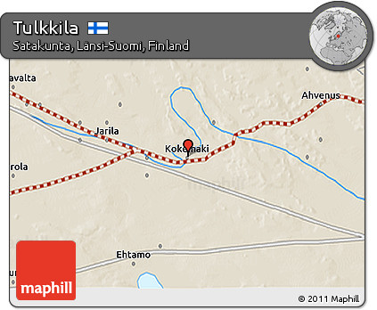 Shaded Relief 3D Map of Tulkkila