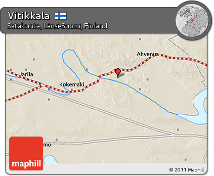 Shaded Relief 3D Map of Vitikkala