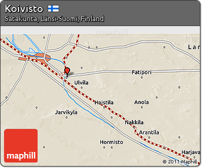 Shaded Relief 3D Map of Koivisto