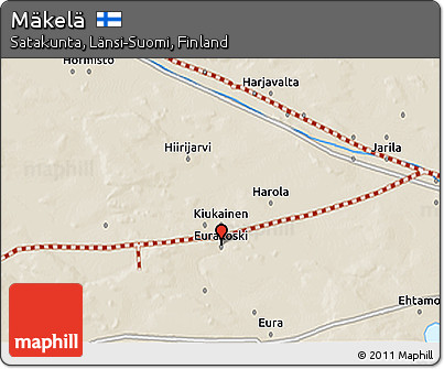 Shaded Relief 3D Map of Mäkelä