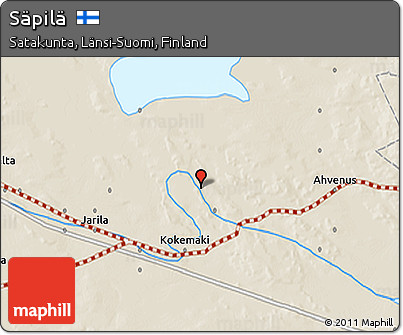 Shaded Relief 3D Map of Säpilä