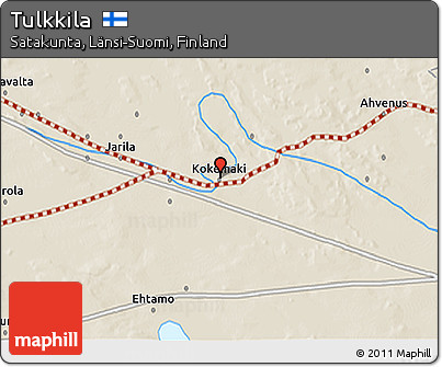 Shaded Relief 3D Map of Tulkkila