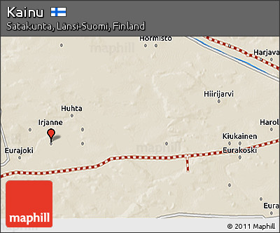 Shaded Relief 3D Map of Kainu