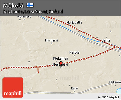 Shaded Relief 3D Map of Mäkelä