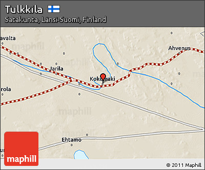 Shaded Relief 3D Map of Tulkkila