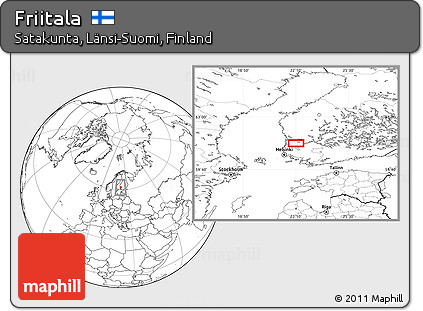 Blank Location Map of Friitala