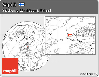 Blank Location Map of Säpilä