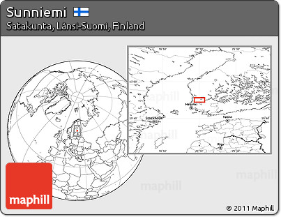 Blank Location Map of Sunniemi