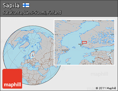 Gray Location Map of Säpilä