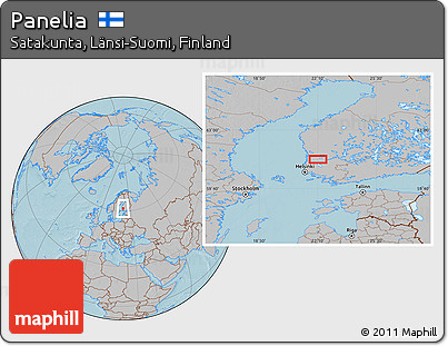 Gray Location Map of Panelia, hill shading