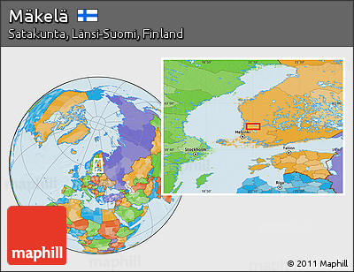 Political Location Map of Mäkelä