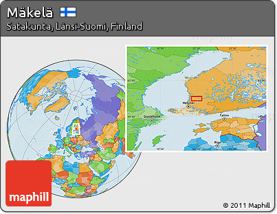 Political Location Map of Mäkelä