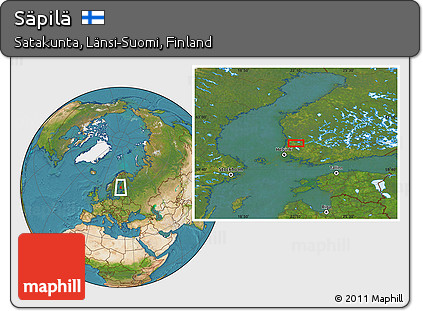 Satellite Location Map of Säpilä