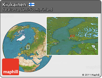 Satellite Location Map of Kiukainen