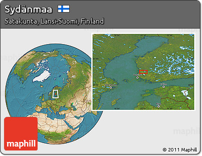 Satellite Location Map of Sydänmaa