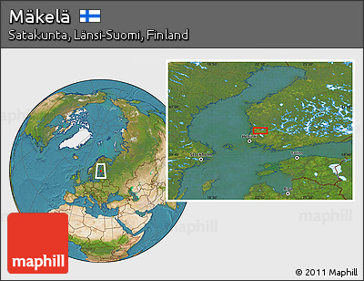 Satellite Location Map of Mäkelä