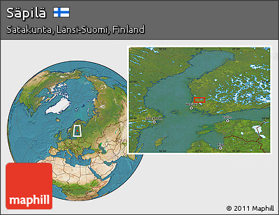 Satellite Location Map of Säpilä