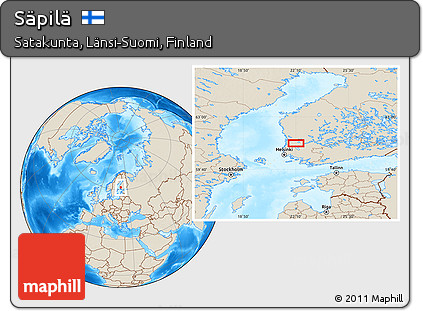 Shaded Relief Location Map of Säpilä
