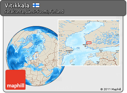 Shaded Relief Location Map of Vitikkala