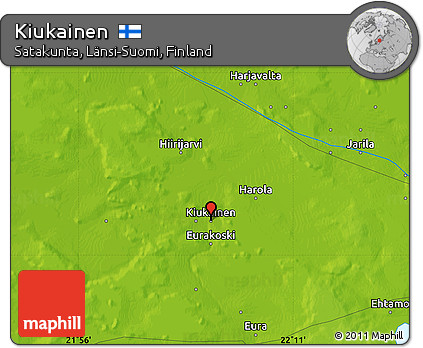 Physical Map of Kiukainen