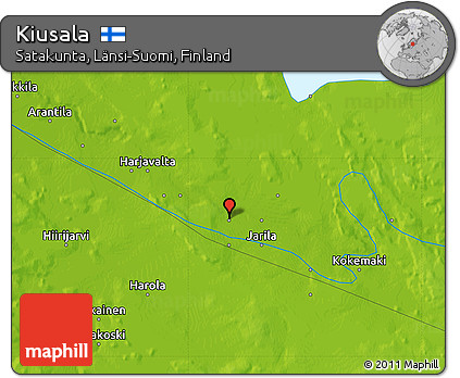 Physical Map of Kiusala