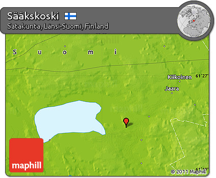 Physical Map of Sääkskoski
