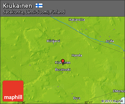 Physical Map of Kiukainen