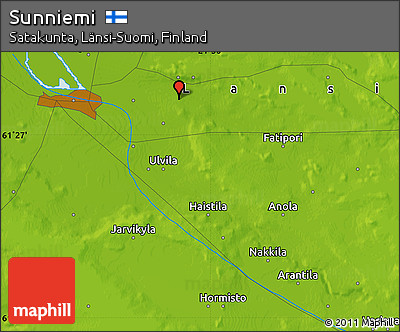 Physical Map of Sunniemi