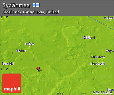 Physical Map of Sydänmaa