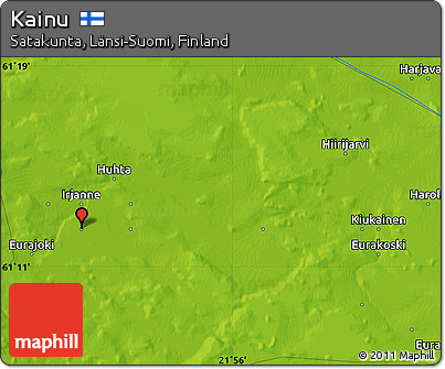 Physical Map of Kainu
