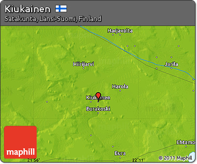 Physical Map of Kiukainen
