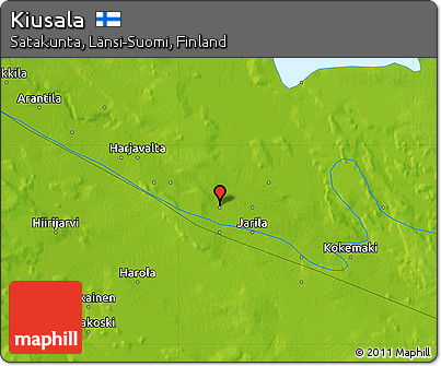 Physical Map of Kiusala