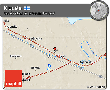 Shaded Relief Map of Kiusala