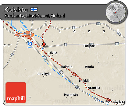 Shaded Relief Map of Koivisto
