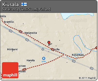 Shaded Relief Map of Kiusala