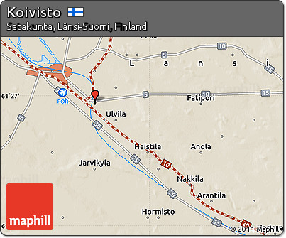 Shaded Relief Map of Koivisto