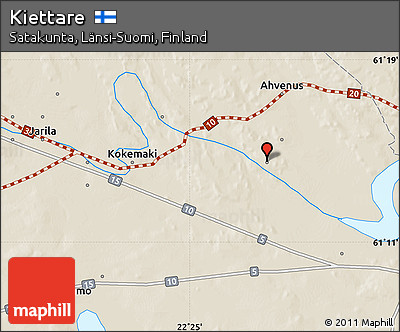 Shaded Relief Map of Kiettare