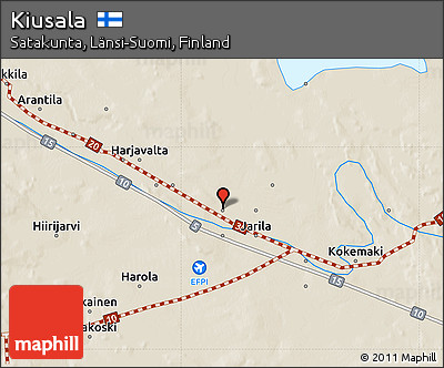 Shaded Relief Map of Kiusala