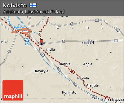 Shaded Relief Map of Koivisto