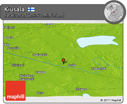 Physical Panoramic Map of Kiusala