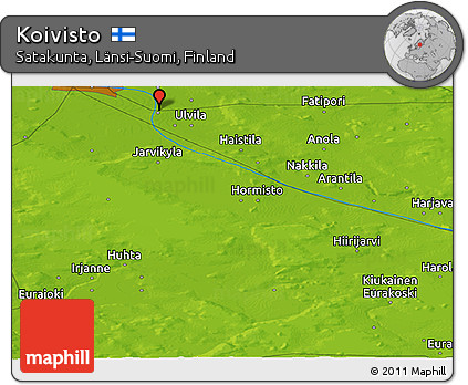 Physical Panoramic Map of Koivisto
