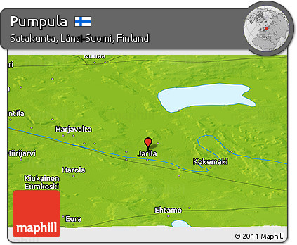 Physical Panoramic Map of Pumpula