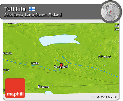 Physical Panoramic Map of Tulkkila