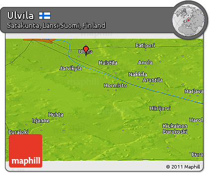 Physical Panoramic Map of Ulvila